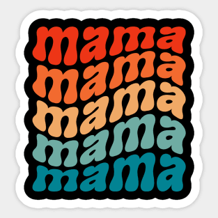 Mother's Day Mama Shirt Trendy Repeated Word Design Perfect Gift for Moms on Their Special Day, Mother Appreciation Gift Sticker